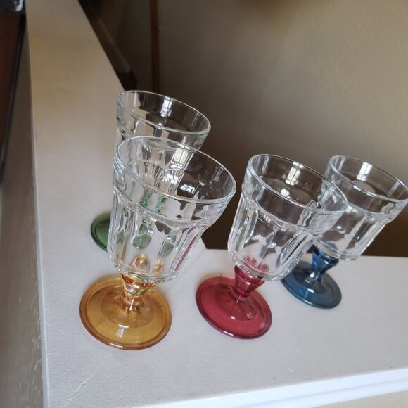 Glassware dessert ice cream set of 4 colorful base mug - Picture 9 of 16